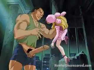 Dấy lên cô gái tóc vàng hentai mademoiselle sự nịnh hót một rất lớn peter trên cô ấy