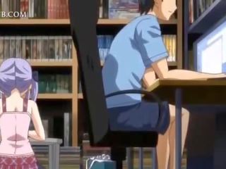 Sjenert anime dukke i apron jumping craving peter i seng