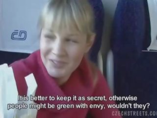 Czech Streets Veronika Sucks cock On A Train